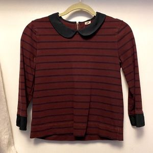 J.Crew Knit Top w/ Peter Pan Collar